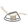 Steel and cream textilene fabric sun lounger by vidaXL, Loungers - Ref: Foro24-317593, Price: 73,94 €, Discount: %