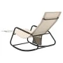 Steel and cream textilene fabric sun lounger by vidaXL, Loungers - Ref: Foro24-317593, Price: 73,94 €, Discount: %