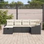 Conjunto de sofá de jardín de 6 piezas con cojines negros de poliratán by , Outdoor sofas - Ref: Foro24-3360608, Price: 399,7...