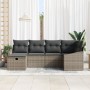Conjunto de Sofá de Jardín de 6 Piezas con Cojines Gris Ratán Sintético by , Outdoor sofas - Ref: Foro24-3360610, Price: 414,...