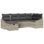 Conjunto de Sofás de Jardín de 6 Piezas con Cojines Gris Claro de Ratán von , Outdoor-Sofas - Ref: Foro24-3360613, Preis: 440...
