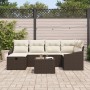 Conjunto de Sofá de Jardín de 7 Piezas con Cojines Marrón Poliratán by , Outdoor sofas - Ref: Foro24-3360619, Price: 479,68 €...