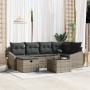 Juego de Sofá de Jardín de 7 Piezas con Cojines Gris Ratán Sintético von , Outdoor-Sofas - Ref: Foro24-3360620, Preis: 462,92...