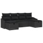 Sofá de Jardín de 6 Piezas con Cojines Negras by , Outdoor sofas - Ref: Foro24-3360654, Price: 407,69 €, Discount: %
