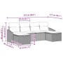 Sofá de Jardín de 6 Piezas con Cojines Negras by , Outdoor sofas - Ref: Foro24-3360654, Price: 407,69 €, Discount: %