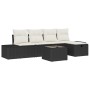 Conjunto de Sofá de Jardín de 6 Piezas con Cojines de Ratán Negro by , Outdoor sofas - Ref: Foro24-3360698, Price: 401,27 €, ...