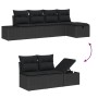 Conjunto de Sofá de Jardín de 6 Piezas con Cojines Negro Poliratán von , Outdoor-Sofas - Ref: Foro24-3360704, Preis: 427,02 €...