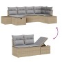Juego de Sofás de Jardín de 6 Piezas con Cojines Beige Rattan by , Outdoor sofas - Ref: Foro24-3360711, Price: 463,77 €, Disc...