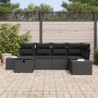 Conjunto de Sofá de Jardín de 6 Piezas con Cojines Ratán Negro by , Outdoor sofas - Ref: Foro24-3360714, Price: 449,14 €, Dis...