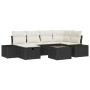 Juego de Sofá de Jardín de 7 Piezas con Cojines Negro Poliratán by , Outdoor sofas - Ref: Foro24-3360718, Price: 469,72 €, Di...
