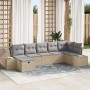 Juego de sofá de jardín de 7 piezas con cojines Beige Ratán Sintético by , Outdoor sofas - Ref: Foro24-3360731, Price: 505,39...