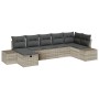 Juego de Sofá de Jardín de 7 Piezas con Cojines Gris Claro de Poliratán by , Outdoor sofas - Ref: Foro24-3360733, Price: 545,...