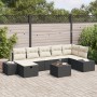 Juego de Sofás de Jardín de 8 Piezas con Cojines Negros de Ratán de Polietileno by , Outdoor sofas - Ref: Foro24-3360738, Pri...