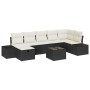 Juego de Sofás de Jardín de 8 Piezas con Cojines Negros de Ratán de Polietileno by , Outdoor sofas - Ref: Foro24-3360738, Pri...