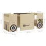 Kinder-Tisch und Stühle 3-teilig, Geländewagen-Design aus MDF. von vidaXL, Möbelsets für Babys und Kleinkinder - Ref: Foro24-...