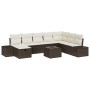 Juego de Sofá de Jardín de 9 Piezas con Cojines Marrón Rattan de Polietileno by , Outdoor sofas - Ref: Foro24-3360769, Price:...