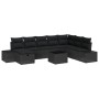 Juego de Sofá de Jardín de 9 Piezas con Cojines en Ratán Negro by , Outdoor sofas - Ref: Foro24-3360774, Price: 595,16 €, Dis...