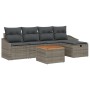 Conjunto de Sofás de Jardín de 6 Piezas con Cojines de Rattan Gris von , Outdoor-Sofas - Ref: Foro24-3360891, Preis: 382,28 €...