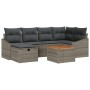 Conjunto de Sofá de Jardín de 7 Piezas con Cojines Gris Ratán Sintético von , Outdoor-Sofas - Ref: Foro24-3360898, Preis: 450...