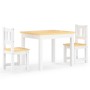 Mesa y silla infantil 3 pzas MDF blanco y beige