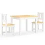 Mesa y silla infantil 3 pzas MDF blanco y beige by vidaXL, Baby and Toddler Furniture Sets - Ref: Foro24-10410, Price: 88,00 ...