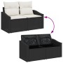Conjunto de Sofá de Jardín de 8 Piezas con Cojines Negros de Poliratán by , Outdoor sofas - Ref: Foro24-3360904, Price: 489,3...