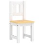 Mesa y silla infantil 3 pzas MDF blanco y beige