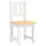 Mesa y silla infantil 3 pzas MDF blanco y beige by vidaXL, Baby and Toddler Furniture Sets - Ref: Foro24-10410, Price: 88,00 ...
