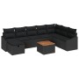 Conjunto de sofá de jardín de 9 piezas con cojines de ratán sintético negro von , Outdoor-Sofas - Ref: Foro24-3360915, Preis:...