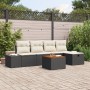 Conjunto de Sofá de Jardín de 6 Piezas con Cojines Negro de Ratán Poliéster by , Outdoor sofas - Ref: Foro24-3360918, Price: ...