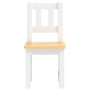 Kinder-Tisch und Stuhl-Set, 3-teilig, aus weißem und beigem MDF. von vidaXL, Möbelsets für Babys und Kleinkinder - Ref: Foro2...