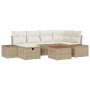 Juego de Sofá de Jardín de 7 Piezas con Cojines Beige de Poliratán by , Outdoor sofas - Ref: Foro24-3360928, Price: 530,74 €,...