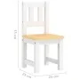 Mesa y silla infantil 3 pzas MDF blanco y beige by vidaXL, Baby and Toddler Furniture Sets - Ref: Foro24-10410, Price: 88,00 ...