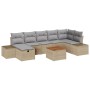 Set de Sofás de Jardín de 8 Piezas con Cojines Beiges de Poliratán von , Outdoor-Sofas - Ref: Foro24-3360934, Preis: 550,73 €...