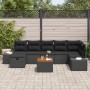Conjunto de sofá de jardín de 8 piezas con cojines de ratán negro von , Outdoor-Sofas - Ref: Foro24-3360936, Preis: 536,19 €,...