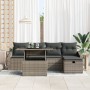 Juego de sofá de jardín de 6 piezas con cojines gris ratán de poliéster by , Outdoor sofas - Ref: Foro24-3361158, Price: 438,...