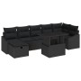 Juego de Sofás de Jardín de 8 Piezas con Cojines Negro Poliratán by , Outdoor sofas - Ref: Foro24-3361182, Price: 568,74 €, D...