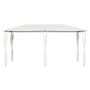 Cenador con cubiertas de postes crema 2,98x5,3x2,59 m 160 g/m²