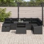 Juego de Sofá de Jardín de 9 Piezas con Cojines Negro Ratán Textil von , Outdoor-Sofas - Ref: Foro24-3361192, Preis: 623,03 €...