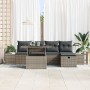 Conjunto de 6 Sofás de Jardín con Cojines Gris Ratan Sintético | Foro24.es | Tu tienda online para hogar, jardín y más Foro24.es