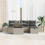 Juego de Sofá de Jardín de 6 Piezas con Cojines Gris Claro Poliratán by , Outdoor sofas - Ref: Foro24-3361201, Price: 476,91 ...
