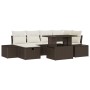 Juego de Sofá de Jardín de 7 Piezas con Cojines Marrón Poliratán by , Outdoor sofas - Ref: Foro24-3361207, Price: 562,14 €, D...