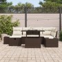 Juego de Sofá de Jardín de 7 Piezas con Cojines Marrón Poliratán by , Outdoor sofas - Ref: Foro24-3361207, Price: 562,14 €, D...