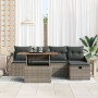 Juego de Sofá de Jardín de 6 Piezas con Cojines de Ratán Gris by , Outdoor sofas - Ref: Foro24-3361349, Price: 428,82 €, Disc...