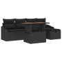 Juego de Sofá de Jardín de 6 Piezas con Cojines de Rattán Poliéster Negro von , Outdoor-Sofas - Ref: Foro24-3361352, Preis: 4...