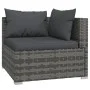 3-seater garden sofa with grey synthetic rattan cushions by vidaXL, Garden sets - Ref: Foro24-317511, Price: 337,78 €, Discou...