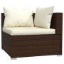 Sofá de 2 plazas con cojines ratán sintético marrón von vidaXL, Gartensets - Ref: Foro24-317498, Preis: 191,02 €, Rabatt: %