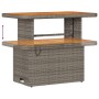 Juego de Sofás de Jardín de 10 Piezas con Cojines en Gris, Juego de Comedor de Jardín de 3 Piezas con Cojines en Gris von , O...