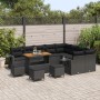 Conjunto de Sofá de Jardín  de 13 Piezas con Cojines Negro, Conjunto de Comedor de Jardín  de 4 Piezas con Cojines Negro | Foro24.es | Tu tienda online para hogar, jardín y más Foro24.es