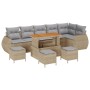 Juego de Sofá de Jardín de 10 Piezas con Cojines Beige, Juego de Comedor de Jardín de 4 Piezas con Cojines Beige | Foro24.es | Tu tienda online para hogar, jardín y más Foro24.es